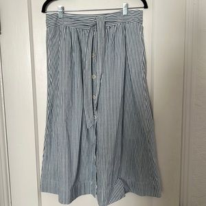 Madewell midi striped skirt